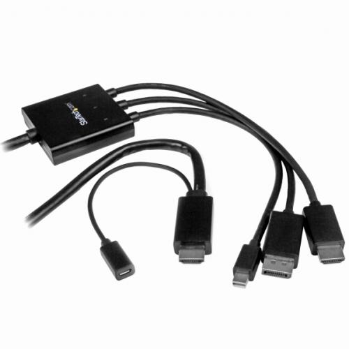 StarTech.com DPMDPHD2HD HDMI/DisplayPort/MiniDisplayPort-HDMI変換アダプタケーブル2mHDMI/ミニディスプレイポート/ディスプレイポート（オス）-