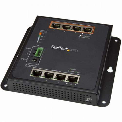 StarTech.com IES81GPOEW 8ポート(4ポートPoE+給電対応)ギガビットイーサネット対応マネージスイッチウォールマウント対応GbE対応スイッチングハブ｜ISダイレクト店