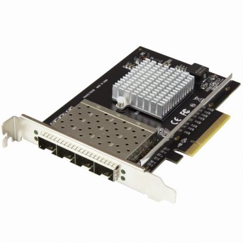 StarTech.com PEX10GSFP4I 10ギガビットイーサネット対応4ポートSFP+搭載光ファイバーネットワークカードPCIExpress接続IntelXL710チップ搭載10GbE対応4xSFP+搭載LANカード