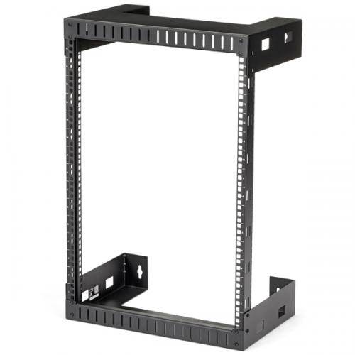 StarTech.com RK15WALLO 15Uウォールマウント19インチサーバーラック2ポストオープンフレーム/壁掛け式奥行き12インチ