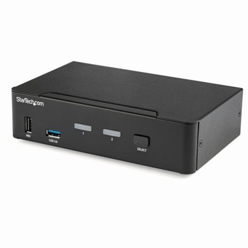 StarTech.com SV231DPU34K 2ポートDisplayPort対応KVMスイッチ4K/60Hz対応CPU切り替え器USB3.0ハブ搭載DisplayPort1.2対応