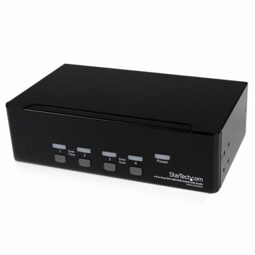 StarTech.com SV431DD2DUA 4ポートデュアルDVIモニター対応USB接続KVMスイッチ/PCパソコンCPU切替器
