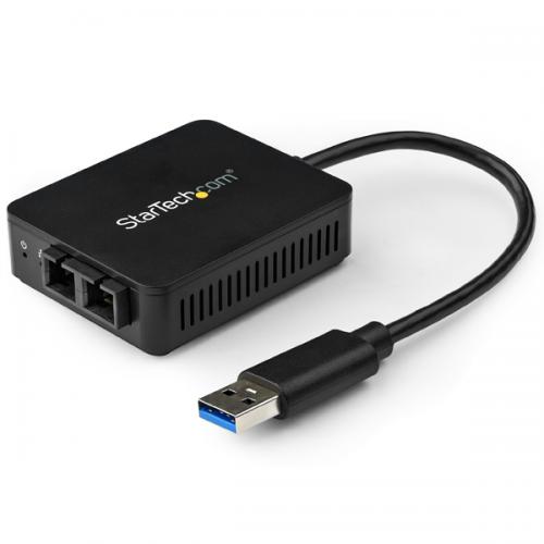 StarTech.com US1GA30SXSC USB3.0-グラスファイバー取り替えっこアダプター1000Base-SX2芯SCコネクタマルチモードWindows/Mac/リナックス相応うUSB網状組織アダプター