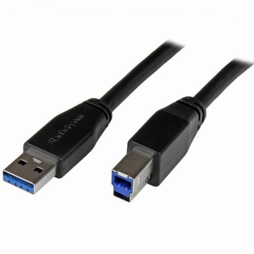 StarTech.com USB3SAB10M USB3.0アクティブリピーターケーブルUSBA(オス)-USBB(オス)10mUSB3.1Gen1(5Gbps)｜ISダイレクト店