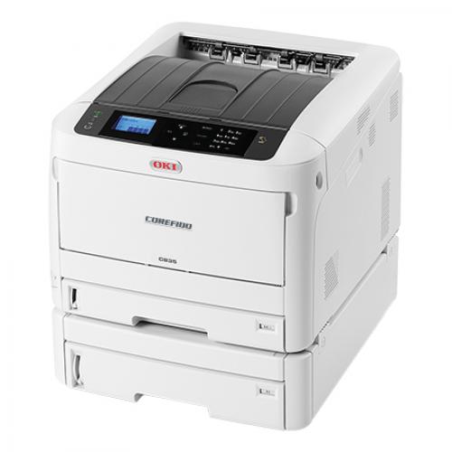 OKI(沖電気) C835DNWT 【7年度無償引き請ける/検査と修理品無償申し入れ】A3色合いLED印刷人 COREFIDO EX 増設御盆書き割り真似形