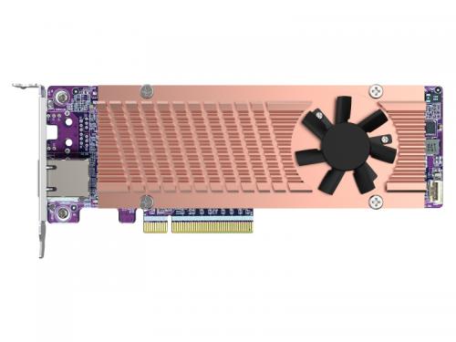 QNAP QM2-2P410G1T/A 2 x M.2 PCIe SSD + 1界面 10GbE ローカルエリアネットワーク歌留多 (QM2-2P410G1T、組込)