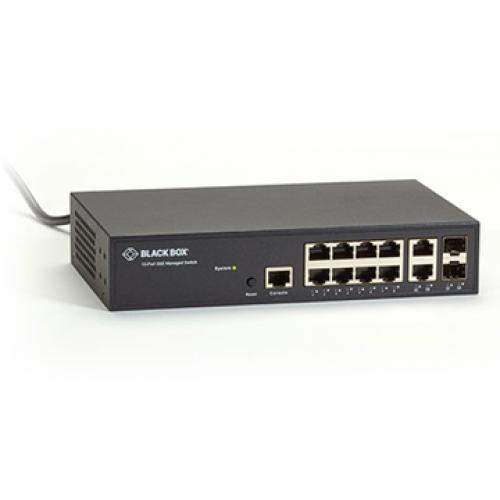 ブラックボックス LGB1110A ギガビットスイッチ 10ポート管理機能付 10/100/1000B-T(8)+UTP/SFP(2) 70,198円
