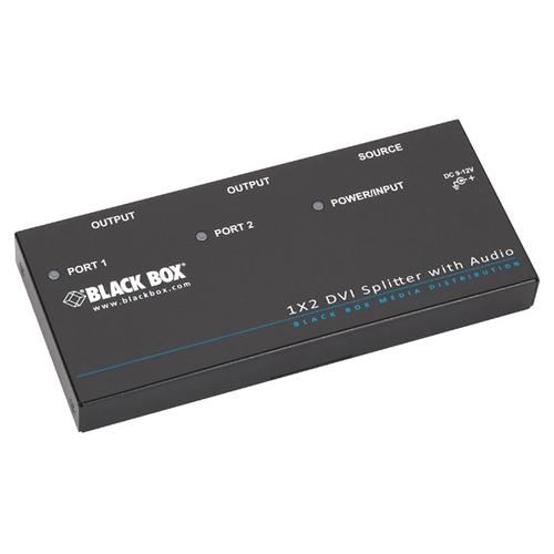 ブラックボックス AVSP-DVI1X2 オーディオ・HDCP付DVI-Dスプリッタ 1x2｜ISダイレクト店