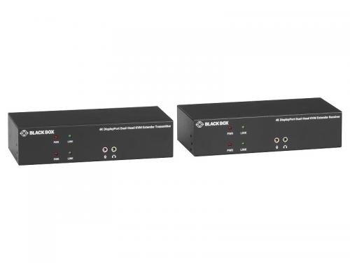 ブラックボックス KVXLCDP-200 デュアルディスプレイ対応KVMエクステンダーキット (DP/USB/CATx/4K対応）