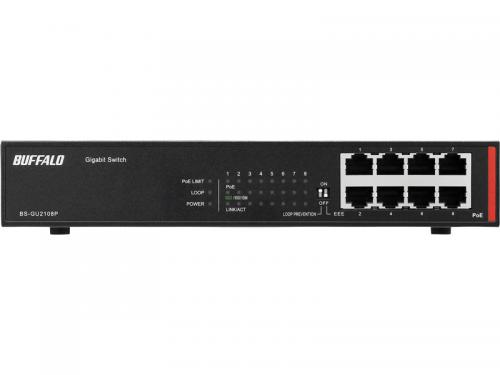 BUFFALO BS-GU2108P 法人向け Giga相応う Layer2 アンマネージスイッチ 8界面