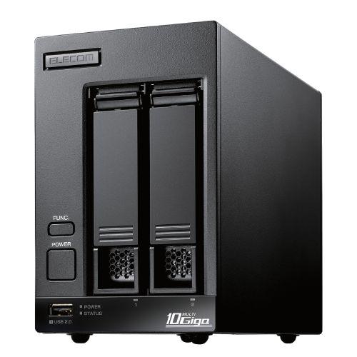 ELECOM NSB-72D02TS22 Windows Server IoT 2022 for Storage搭載NAS Atom スタンダード 2ベイ 2TB