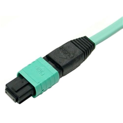 エイム陰電子 AFP-MPO/MPO-10G-50-60-12C グラスファイバー有線テレビ 12芯 両端MPO OM3 マルチ流行り物 50/125 Type-B架線 60m アクア