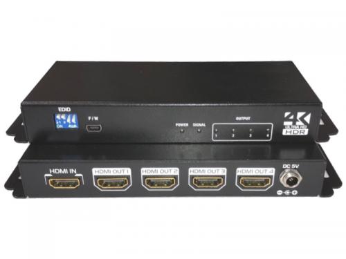 エイム陰電子 AVS2-18G104 4K/60p（18Gbps）相応う HDMIスプリッター 1インプット/4最終生産物 その他-切替機・分配器