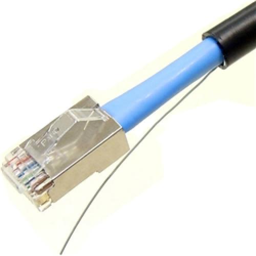 エイム電子 C5EX-OD-STP-BK-20 カテゴリ5e STP 屋外用ケーブル 単線 クロス配線 黒 20m｜ISダイレクト店