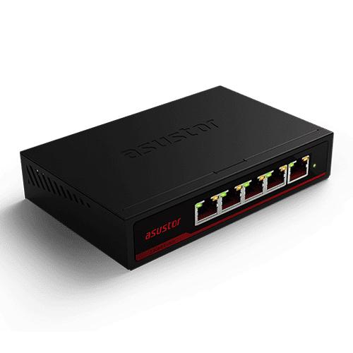 ASUSTOR ASW205T 2.5-Gigabit Ethernet Unmanaged-hub Realtek 2.5GbE NASおよびUSBアダプタの組みあわせによって、2倍の動作を現実化 金属元素ハウジング製 2年引き受ける