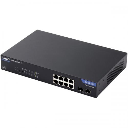 メカニカル ELECOM 1000BASE-T 対応 スイッチングハブ レイヤー2 PoE