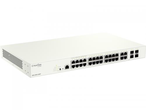 D-Link(ディーリンク) DBS-2000-28MP/A2-D8 DBS-2000-28MP/A2 8年次使用許可容器に並べる(無償使用許可1年含)、PoE+相応う(最大限度370W給電)、10/100/1000BASE-T界面(PoE+)×24、10/100/1000BASE-T界面×4(SFPジャズバンド×4)