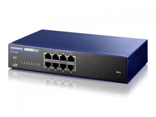 I-O DATA BSH-G08MB IEEE802.1X認証対応L2インテリジェントスイッチ 8ポート ミレニアム群青｜ISダイレクト店
