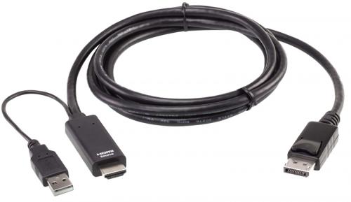 ATEN 2L-7D02HDP HDMI&rarr;DisplayPortケーブル（4K60p対応、1.8m）｜ISダイレクト店