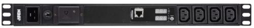 ATEN PE1218SB ラック用電源タップ（1U/200V/20A/IECタイプ 18ポート/サージ保護回路/計測機能対応）｜ISダイレクト店