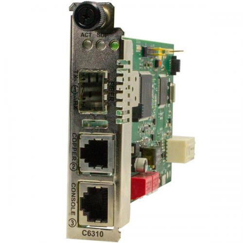 Transition C6310-3340-JP 歌留多 媒体変換器 捩じり有りの実 RJ11 5粁/SFP 拡張スロット(あき場所)