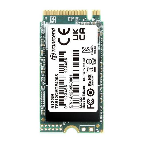 Transcend TS512GMTE400S 512GB M.2 2242PCIe Gen3x4 NVMe 3D DRAM-less