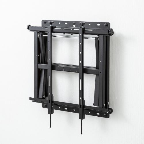 サンワサプライ CR-PLKG16BK うしろ押し式飾りもの金具（32～65型相応う）