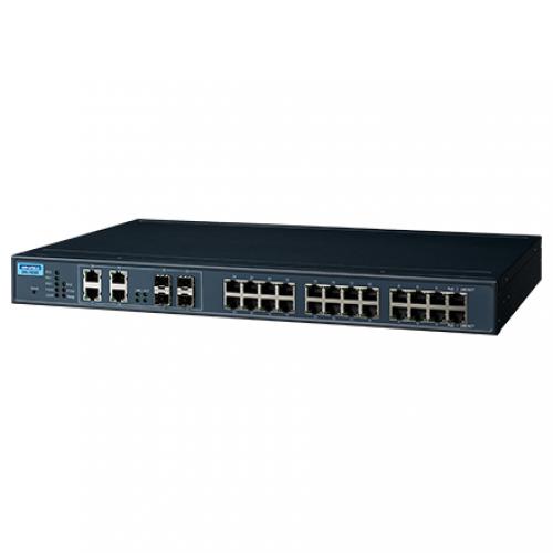アドバンテック EKI-7428G-4CPI-AE 加工用伝達EKI 24G + 4G Combo Port PoE Managed Switch w/Wide Temp