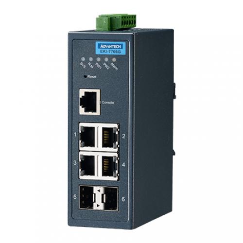 アドバンテック EKI-7706G-2FI-AE 実業用連絡EKI 4GE + 2SFP Managed Ethernet Switch Wide Temperature
