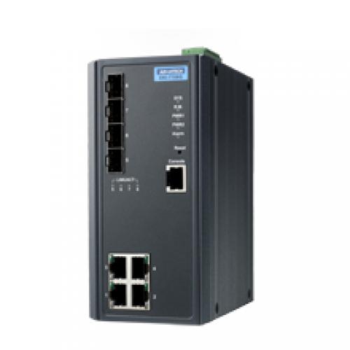 アドバンテック EKI-7708G-4F-AE 加工用伝達EKI 4GE + 4SFP Managed Ethernet Switch