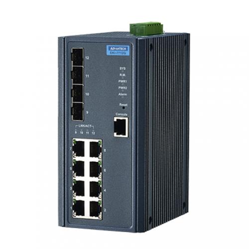アドバンテック EKI-7712G-4FI-AE 製作用交通EKI 8 Gigabit Ethernet + 4SFP Managed Switch Wide Temperature