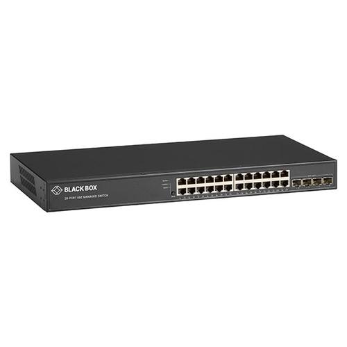 ブラックボックス LGB5028A-R2 管理すること役立つこと付ギガビットイーサネットスイッチ 10/100/1000BASE-T(24)-SFP+(4)
