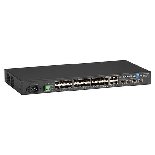 ブラックボックス LGB5128A-R2 SFP ギガビット・マネージド・スイッチ 100/1000 SFP(20)+デュアル媒体UTP/SFP(4)+1/10G SFP+(4)