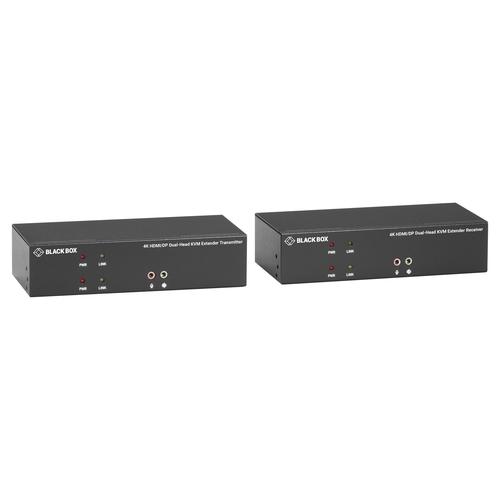 ブラックボックス KVXLCHDPF-200 デュアル見せびらかす相応うKVMエクステンダーキット(DP/HDMI/USB/光衣料繊維/4K相応う) (管する側 : HDMIx2)