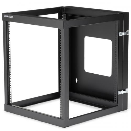 StarTech.com RK1219WALLOH サーバーラック(12U/EIA規格)壁掛けタイプ奥行き22インチ4ポストオープンフレームヒンジ式ラックデザイン耐荷重63kg 36,722円