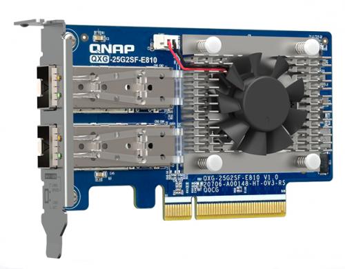 QNAP QXG-25G2SF/A 2ポート 25GbE SFP28 LANカード (QXG-25G2SF-E810、組込)