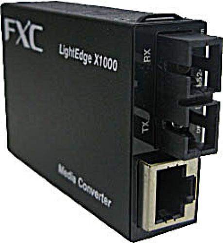 FXC LEX1852-02 10/100/1000BASE-T to 1000BASE-SX2(SC、MMF-2Km)媒体変換器