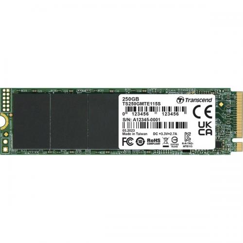 Transcend TS250GMTE115S M.2 2280 NVMe PCIe Gen3 x4 250GB PCパーツ-内蔵ドライブ・ストレージ-内蔵SSD