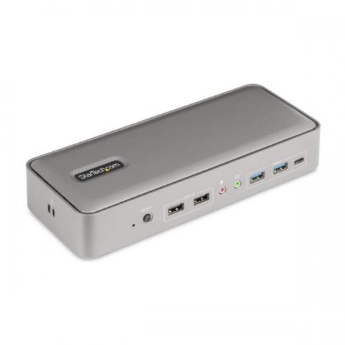 StarTech.com 129N-USBC-KVM-DOCK ドッキングステーション/USB-C接続/KVM機能/デュアルモニター/4K60HzDisplayPort/5xUSBハブ/ギガビットイーサネット