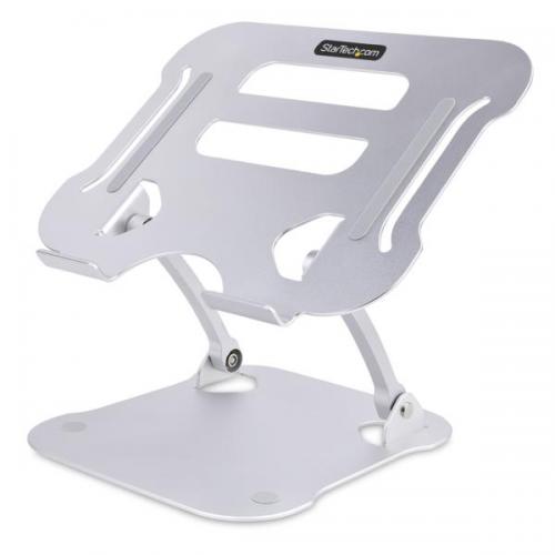 StarTech.com ADJ-LAPTOP-RISER ノートパソコンスタンド/アルミニウム製/耐荷重10kg/折りたたみ式/高さ&角度調整可能/安定性強化/放熱対策/ラップトップノートブックPC台