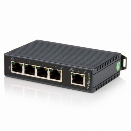 StarTech.com IES5102 5ポート産業用スイッチングハブDINレールに取付け可能LAN用ハブ10/100Mbps対応ネットワークハブ12-48VDCターミナルブロックEnergyEfficientEthernet(EEE)対応