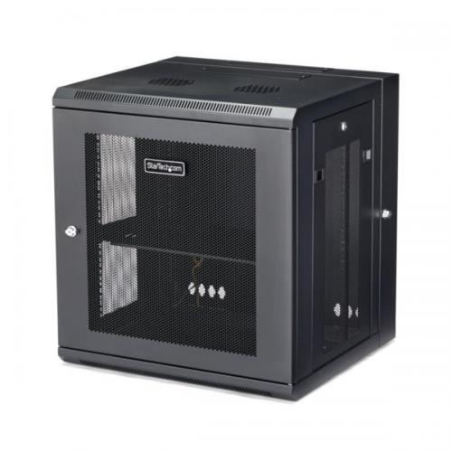 StarTech.com RK12WALHM 19インチサーバーラック/12U/4ポスト/壁掛けタイプ/取付奥行5cm-41cm/ロック付きラックキャビネット/通気スリット・メッシュ/180度ヒンジ 45,475円