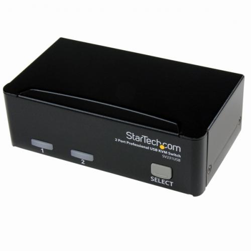 StarTech.com SV231USB 2ポートKVMスイッチVGAモニター対応/USB接続PCパソコン2台用CPU切替器USB/VGAケーブル付属|ISダイレクト店