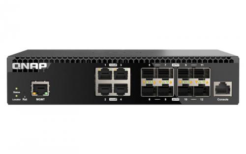 QNAP QSW-M3212R8S4TF QSW-M3212R-8S4T Webマネージドスイッチ(8x10GbE SFP+ +4x10GbE)