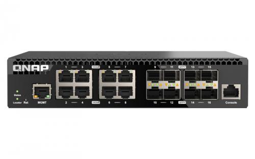 QNAP QSW-M3216R8S8TF QSW-M3216R-8S8T Webマネージドスイッチ(8x10GbE SFP+ +8x10GbE)｜ISダイレクト店