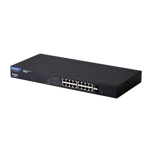 ELECOM EHB-SG2C16F-PL 法人向けスイッチングこしき/WEBかっこ良い/Giga/PoE/16界面/3年引き請ける スイッチングハブ-有線LAN-ネットワーク機器