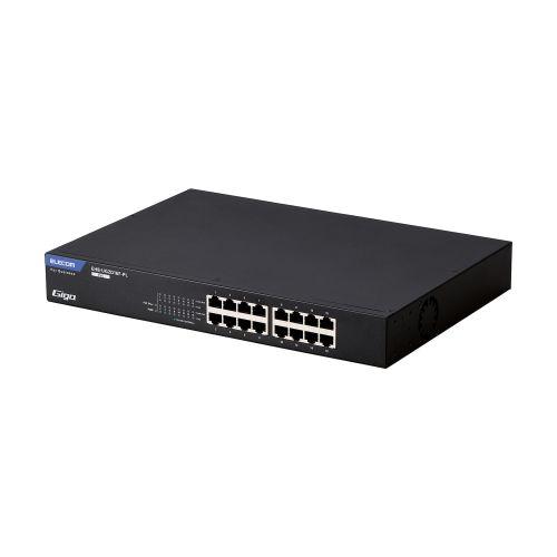 ELECOM EHB-UG2D16F-PL 法人向けスイッチングこしき/アンマネージ/Giga/PoE/16界面/3年引きうける