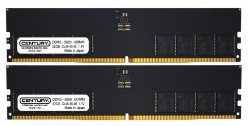 世紀マイクロ CB32GX2-D5U5600 勉強机いの一番用 マイコン5-44800/DDR5-5600 288pin Unbuffered_Non-ECC_DIMM 2Rank 1.1v 64GB kit（32GB×2枚） 日本製