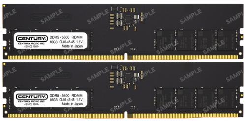 世紀マイクロ CB16GX2-D5RE560281 サーヴァー用 パソコン5-44800/DDR5-5600 288pin Registered_ECC_DIMM 1Rank x8 1.1v 32GB kit（16GB×2枚） 日本製