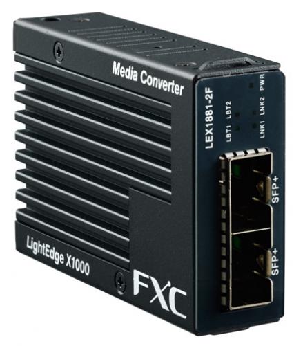 FXC LEX1881-2F-ASB5 10G SFP+ to 10G SFP+ マイクロメディアコンバータ + 同生産品SB5バンドル